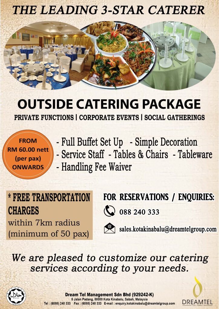 Outside Catering Package Dreamtel Hotels & Resorts